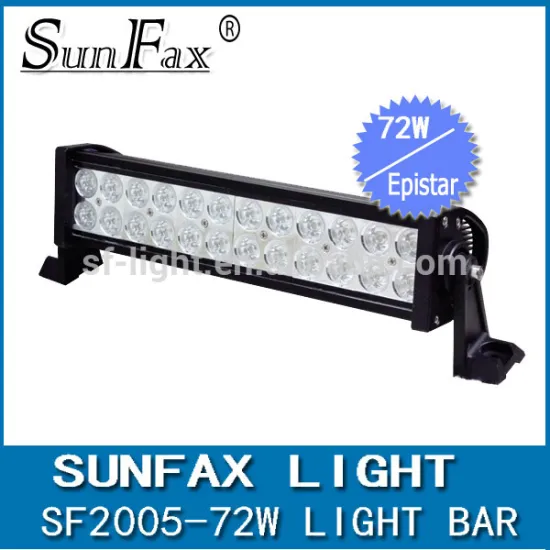 Super bright Cars accessories 72w Epistar Led Light bars for off road 4x4,SUV,ATV,4WD,truck. CE, ROHS, IP68