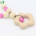 Thời trang Baby Silicone Teether Vòng cổ nhai hạt