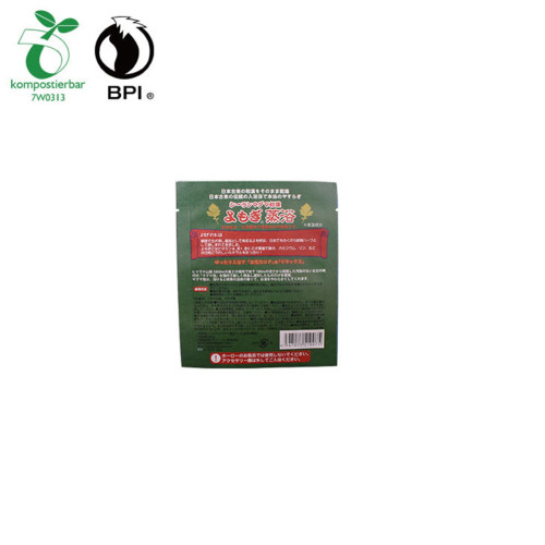 Biodegradabile 100% compostabile 3 sacchetti piatti con guarnizione laterale