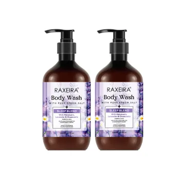 Private Label Organic Smoothing Lavender Body Wash with Pure Epsom Salt, Lavender & Eucalyptus