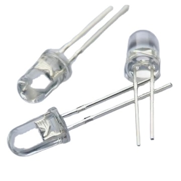 5mm Round Orange LED Diode with Transparent Lens - Free Sample