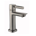 Single hole installation cold water basin faucet