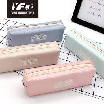 Custom letters printing simple fashion pu pencil case