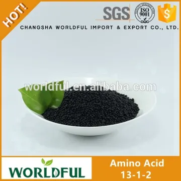 Best quality black granule amino acid NPK 13-1-2 fertilizer price in agrochemical