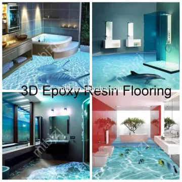 Waterproof Anti-slip 3D Epoxy floor for Home Floor Decoration