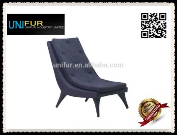 Soft covered wood based lounge chair for living room/hotel