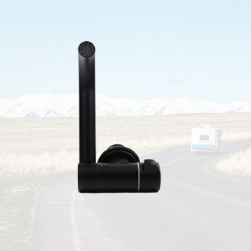 Black Rotation Faucet - Hot and Cold Kitchen and Bathroom Tap for Marine and Campers
