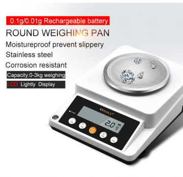 3kg Digital Diamond Scale - Balanzas Electronic 0.1g Industrial Scale