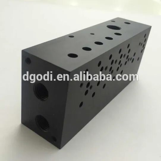 oem cnc aluminum parts and block, cnc machining aluminum manifold valves