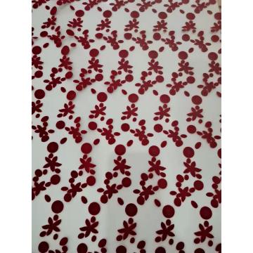 New flower design flocking fabric for sofa upholstery fabric