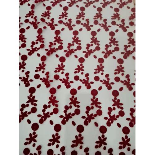 New flower design flocking fabric for sofa upholstery fabric