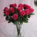 38CM Savon Artificiel Rose Bouquet De Fleurs Décor De Noël