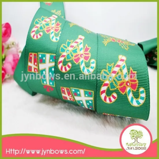 Wholesale green high quality fashion design outdoor christmas ribbon