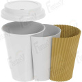 Disposable Paper Coffee Cups Ripple Wall Cup Printed Disposable Paper Coffee Cups Manufactory