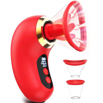 Vibrador de sucção com design estimulante de língua