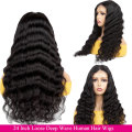 Ona profunda solta 13x4 encaixos de pèl humà perruca brasilera brasilera per a dones 13x6 HD Human Hume Lace Wig