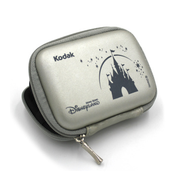 Promotional portable pu leather earphone case with printing