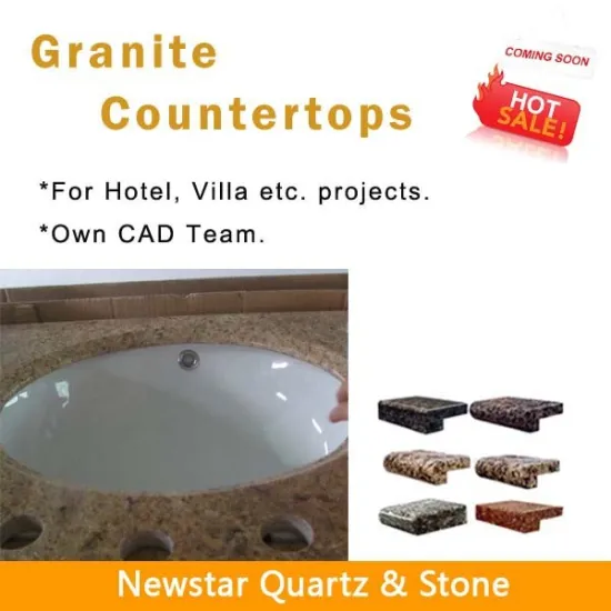 Newstar tan brown prefabricated granite countertop colors