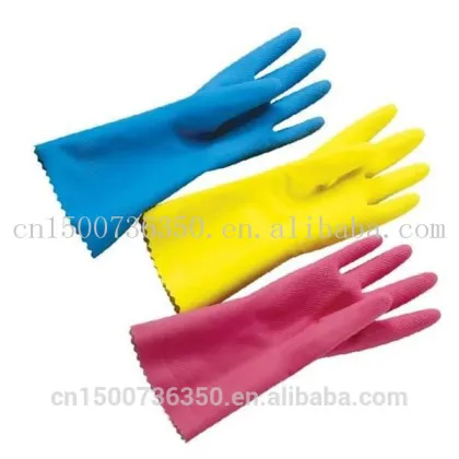 different colors latex arm glove/rubber kitchen cleaning gloves