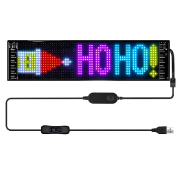 Flexible LED Car Sign with Bluetooth Connect, App Control, USB Plug, and 11 Language Support