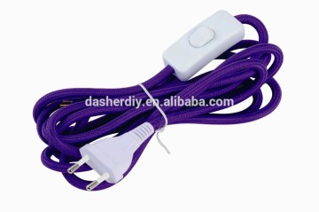 Made in china beautiful style UL Plug cord +braided wire from Dasher DIY Lighting