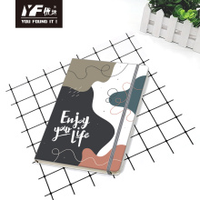 Custom enjoy life style stationery notebook with elastic strap diary