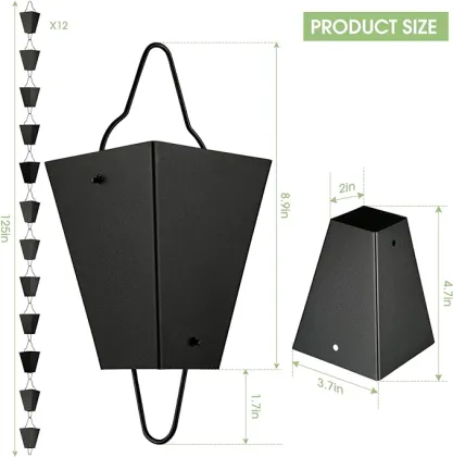 Wholesale Rain Cloud Chain Set Rain Bell Aluminum Water Garden