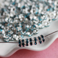 6MM Crystal Wavy Strass Verzilverd Rondelle Beads