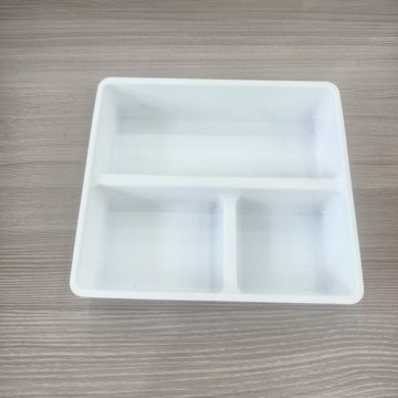 Disposable White HIPS Plastic Divided Tray