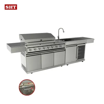 Cheap Price Modern Grill Outdoor Kitchen Island BBQ Cabinet Accessories