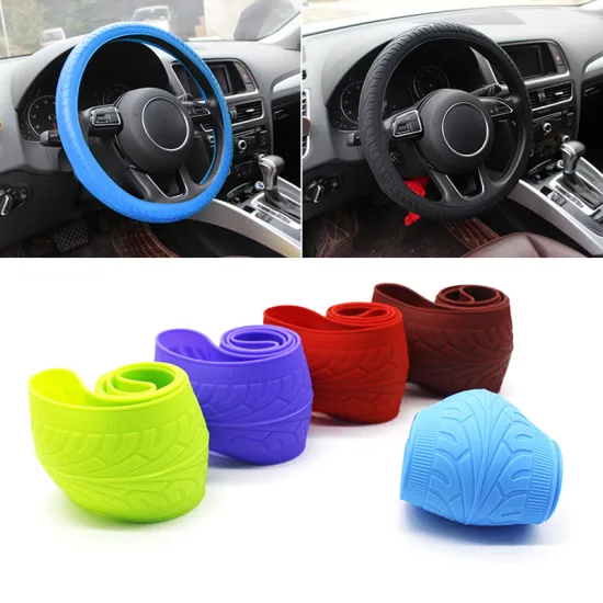 1pcs/set Universal Texture Auto Silicone Steering Wheel Glove Cover Soft Skin Soft Silicon Steering Wheel Cover Car Accessories