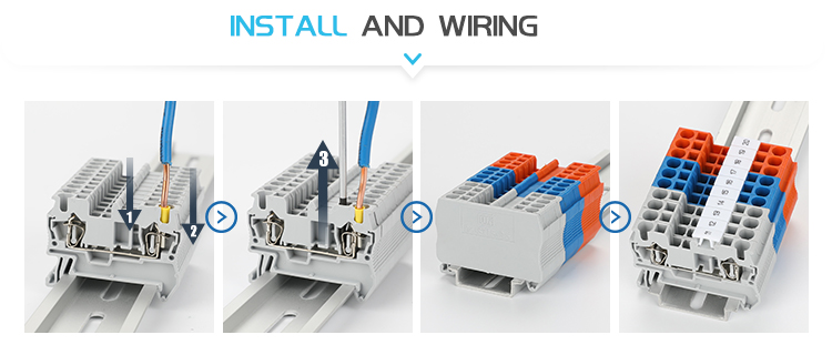 din rail spring cage terminal block