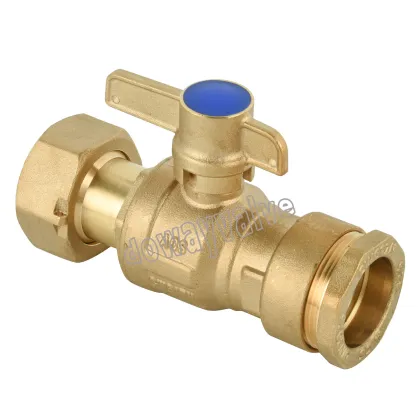 China Factory's Acs Approved Anti-Theft Brass Lockable Water Meter Ball Valve