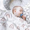 Густое оберточное хлопковое унисекс детское одеяло для новорожденного