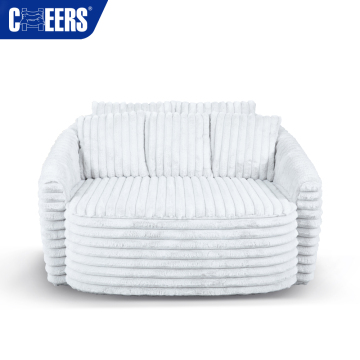 Modern Comfortable Fabric Loveseat Sofa: Manwah's Latest Design for Oversized Living Room Furniture
