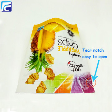 Aluminum ziplock plastic potato chips stand up pouch