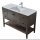 Solid surface one time form cabinet basins