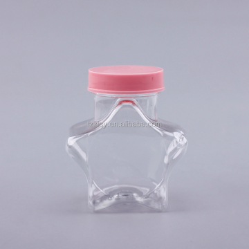 60ml Star Shape Empty Plastic Candy Jar with Screw Cap