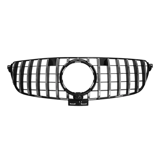 Silver Chrome Front Grill GT GTR Style Grille for Mercedes Benz W166 GLE Class 2016-2019