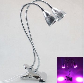 360 degree Adjustable Gooseneck 10w dual head led grow light for Indoor Plants/Plant Growing/ Greenhouse/ Gardening/Home/Office