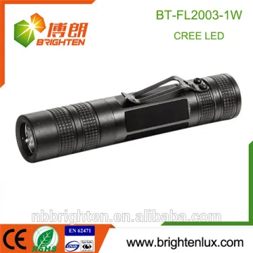 Promotional Pocket Size Aluminum Matal Material Small Powerful Bright 1watt Led Flashlight mini led torch with aa battery