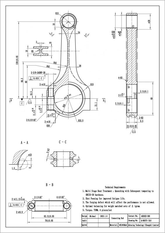 Forged Connecting Rods for Honda Acura Civic K20