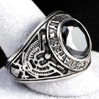 Green red blcak blue diamond ring