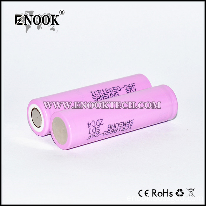 Samsung 26f 18650 3.7v 2600mah E-cig Battery