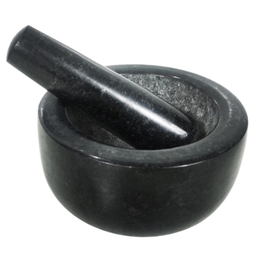 Custom Eco-Friendly 100% Natural Granite Mortar and Pestle - 13x6.5cm - Kitchen Tool Made with Sustainable Materials