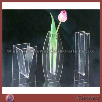 Epoxy bonded simple and elegant crystal acrylic vase/flower vase