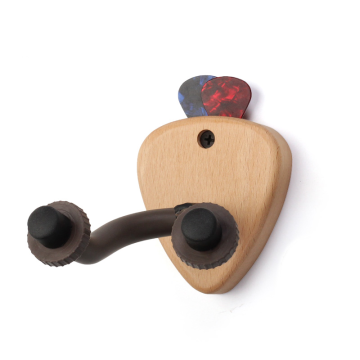 Wall Mount Guitar Hanger for Acoustic Guitar, Ukulele, Bass, Violin - Includes Pick Holder