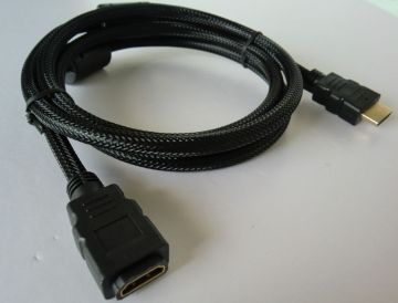 Black 1.4 Hdmi Cable Gold Plated M/f,support 3d 1m,1.5m,3m,5m 1080p Hdmi Cables