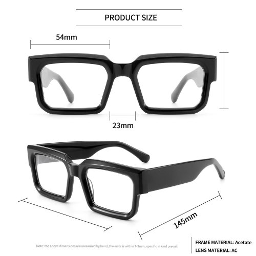 Chunky Oversized Square Acetate Optical Glasses ME2026