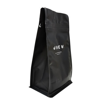 Customized Recyclable Flat Bottom Coffee Pouch With Valve